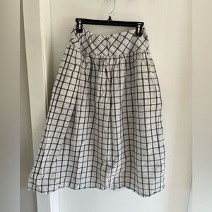 Uniqlo Ines de la Fressange checked circle skirt